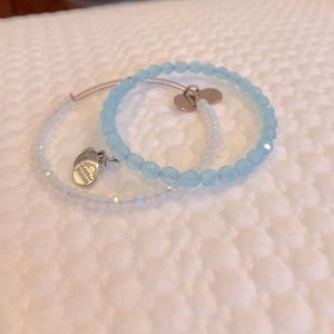 Alex and Ani Blue and White Stackable Bracelets 💙🤍